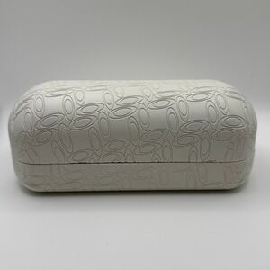 Oakley Eyeglass Case Hard Shell White Ellipse Pattern Protective Storage